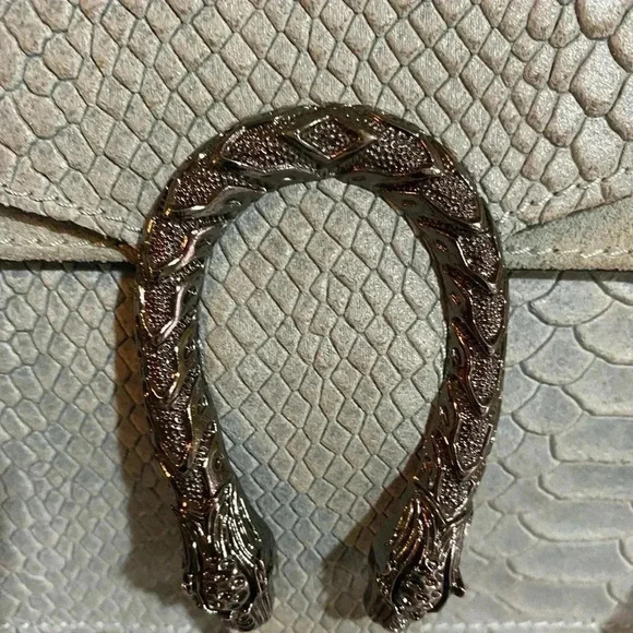 Handcrafted green blue leather suede satchel handbag - Picture 3 of 14